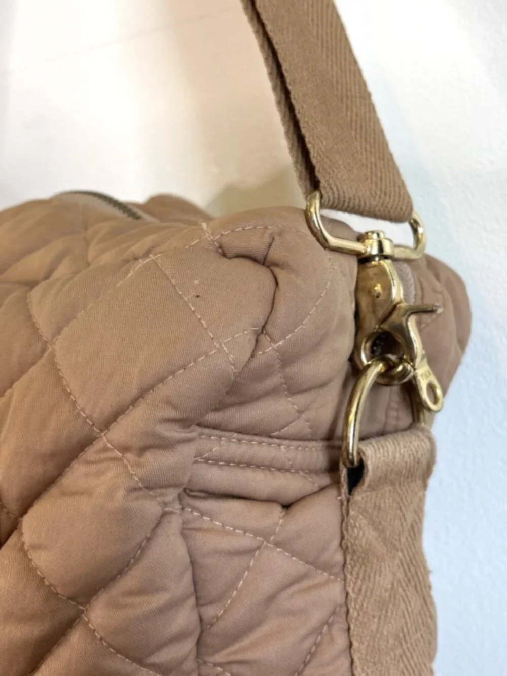 Cam Cam Copenhagen Changing Diaper Bag M Camel Tan Organic Cotton Minimalist